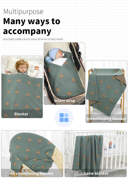 Super Soft Baby Cotton Blankets Knit 90*70cm Newborn Boys Girls Comfort Stroller Swaddle Wrap Cover Stuff All Seasons Bed Sheets