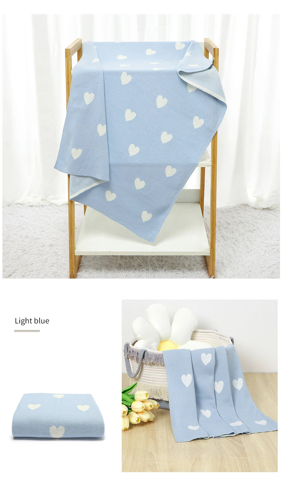 Baby Knitted Cotton Blankets 90*70cm Newborn Boys Girls Monthly Swaddle Wrap Sleep Covers Stuff Breathable Toddler Infant Sheets