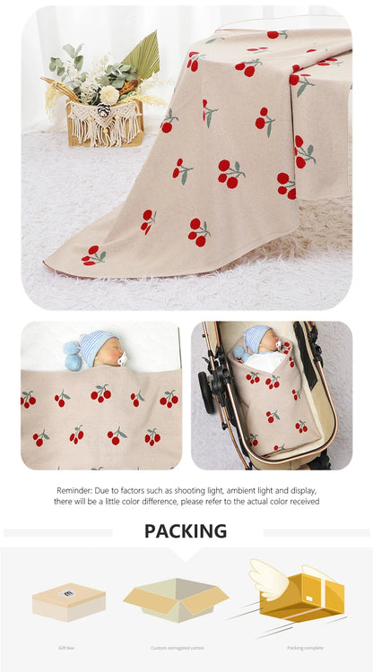 Baby Blanket Newborn Knitted Month Stroller Bedding Swaddle Wrap Sleepsack Stuff 90*70cm Toddler Infant Boys Girls Carseat Cover