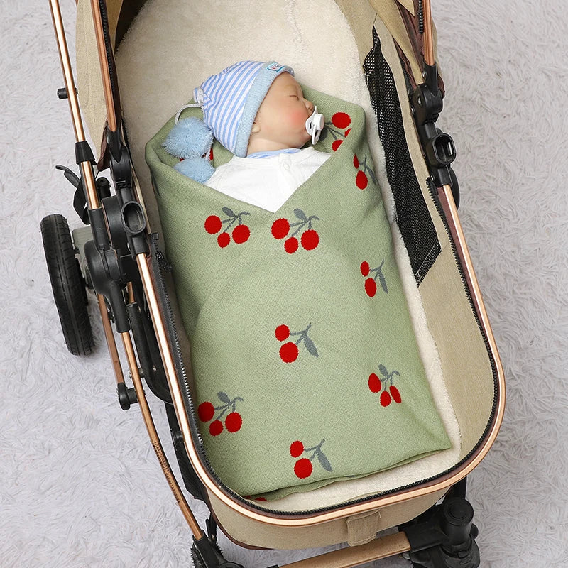 Baby Blanket Newborn Knitted Month Stroller Bedding Swaddle Wrap Sleepsack Stuff 90*70cm Toddler Infant Boys Girls Carseat Cover