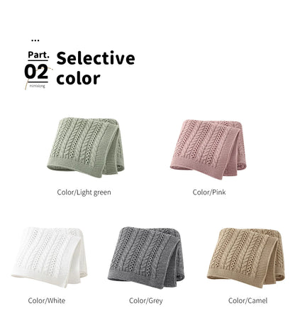 90*70cm Knitted Baby Blankets Newborn Boys Girls Stroller Crib Swaddle Wrap Blanket Toddler Outdoor Throwing Playing Quilts Mats