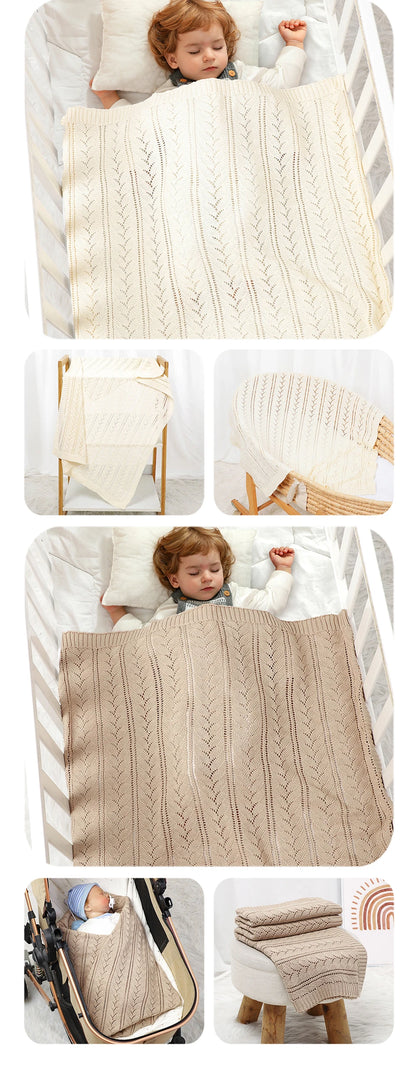 Cotton Newborn Baby Swaddle Blankets 90*70cm Knitted Infantil Netural Sleeping Quilts Bedding Covers Toddler Boys Girls Crib Nap