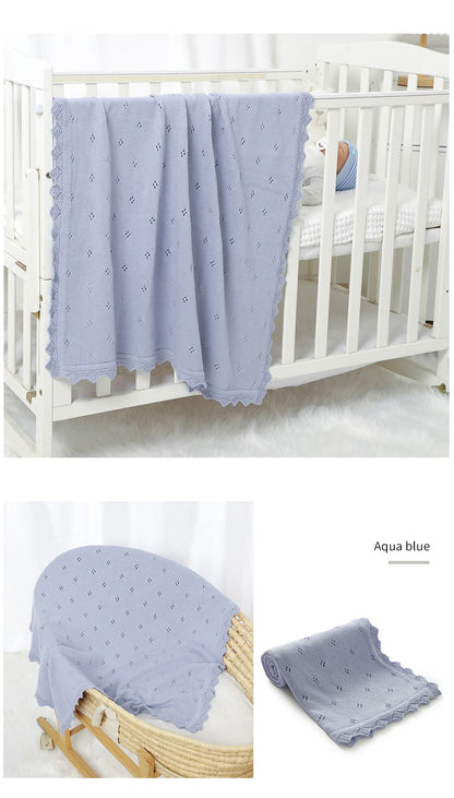 Baby Blankets Knit Newborn Girls Boys Stroller Bedding Quilts Covers 90*70cm Fashion Solid Plaid Super Soft Infant Swaddle Wrap