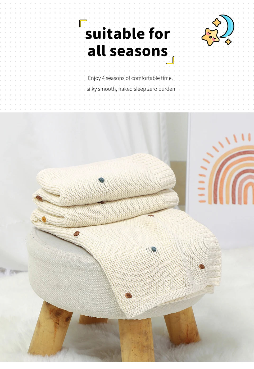 Newborn Baby Blankets 90*70cm Knitted Infant Kids Boys Girls Ultra-Soft Cotton Muslin Swaddle Wrap Stuff Toddler Comforter Sheet