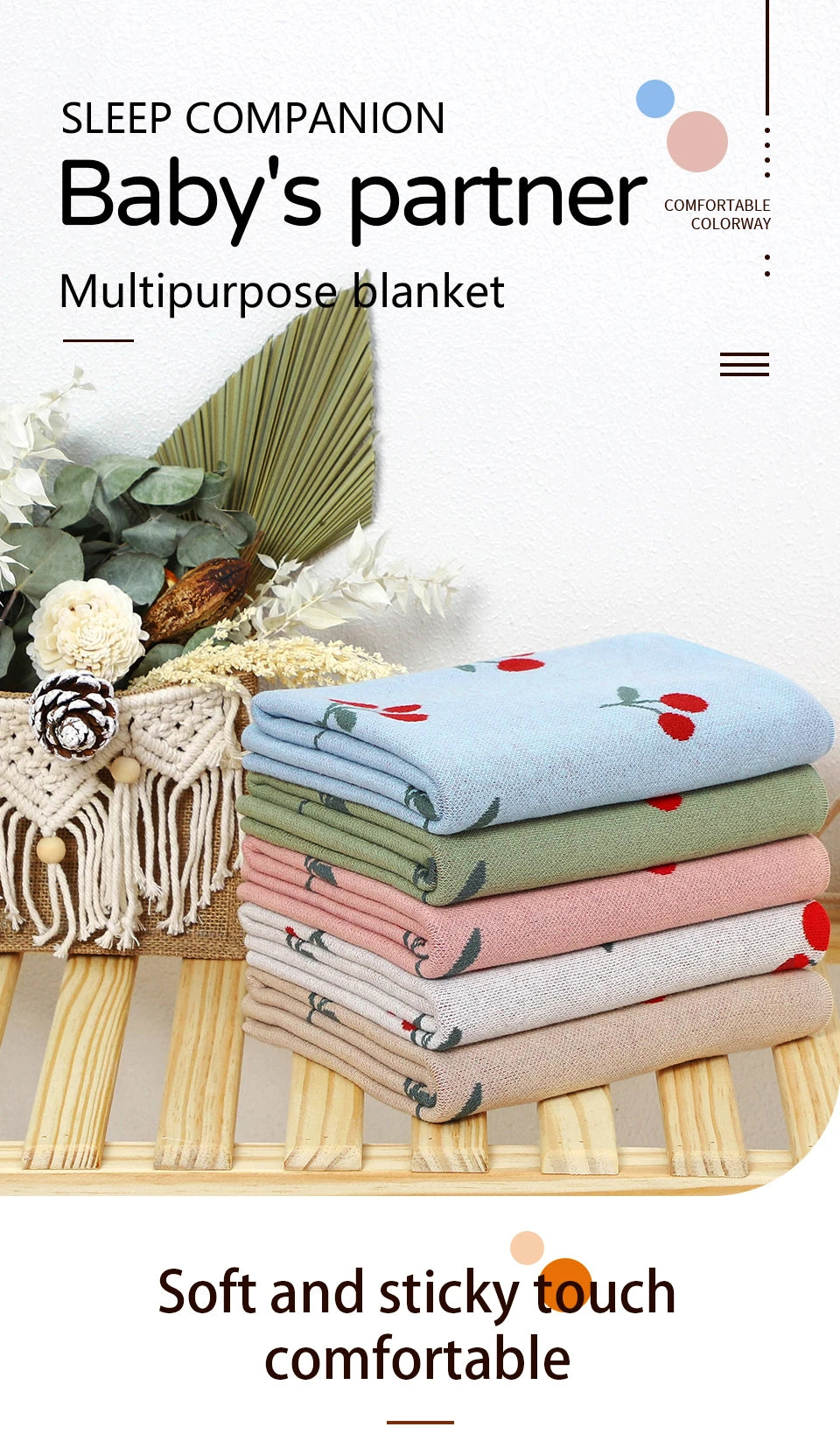 Baby Blanket Newborn Knitted Month Stroller Bedding Swaddle Wrap Sleepsack Stuff 90*70cm Toddler Infant Boys Girls Carseat Cover