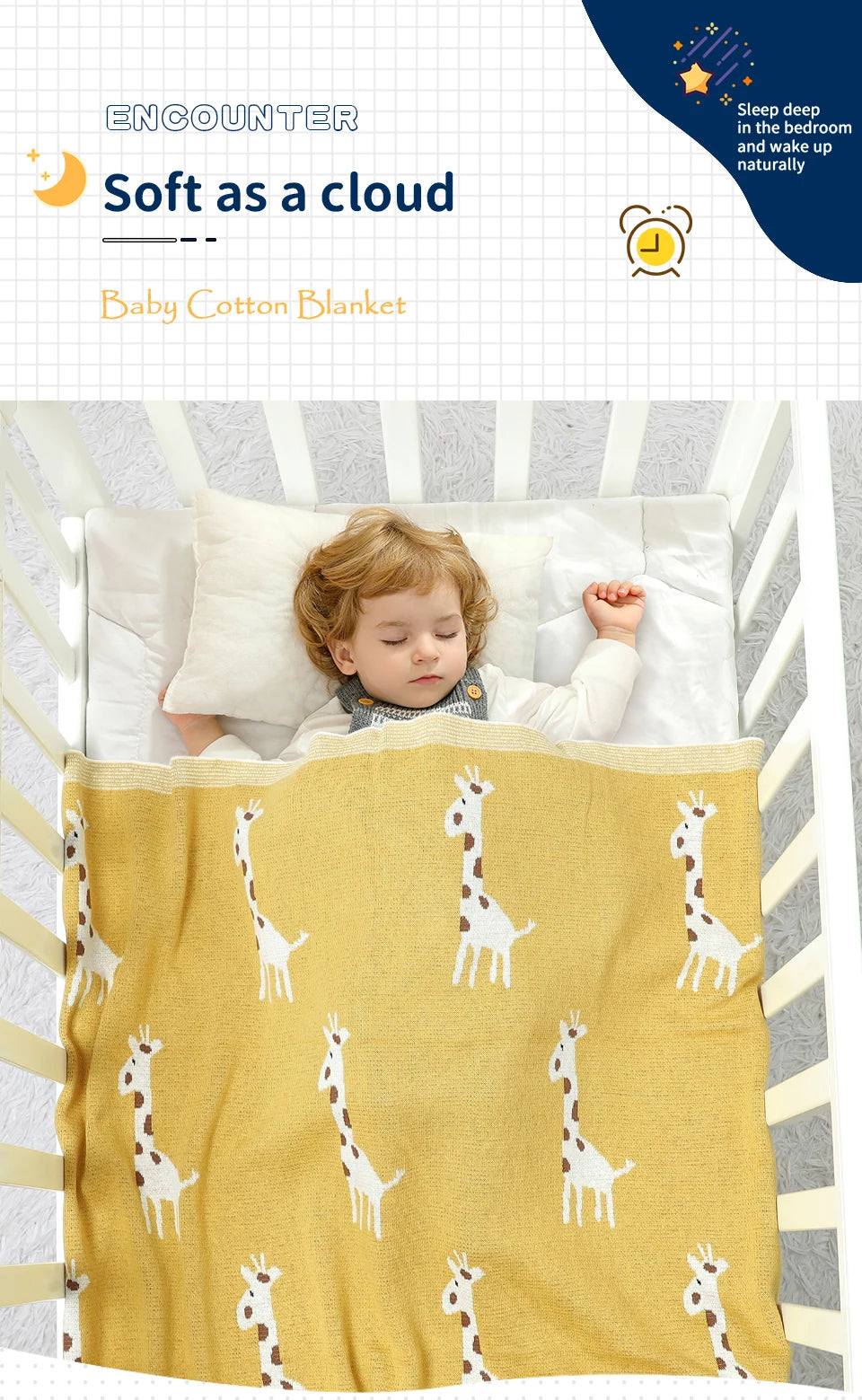 Baby Blanket Cotton Newborn Infant Boys Girls Stroller Bed Sleeping Quilts Covers 100*80cm Knitting Toddler Outdoor Playing Mats