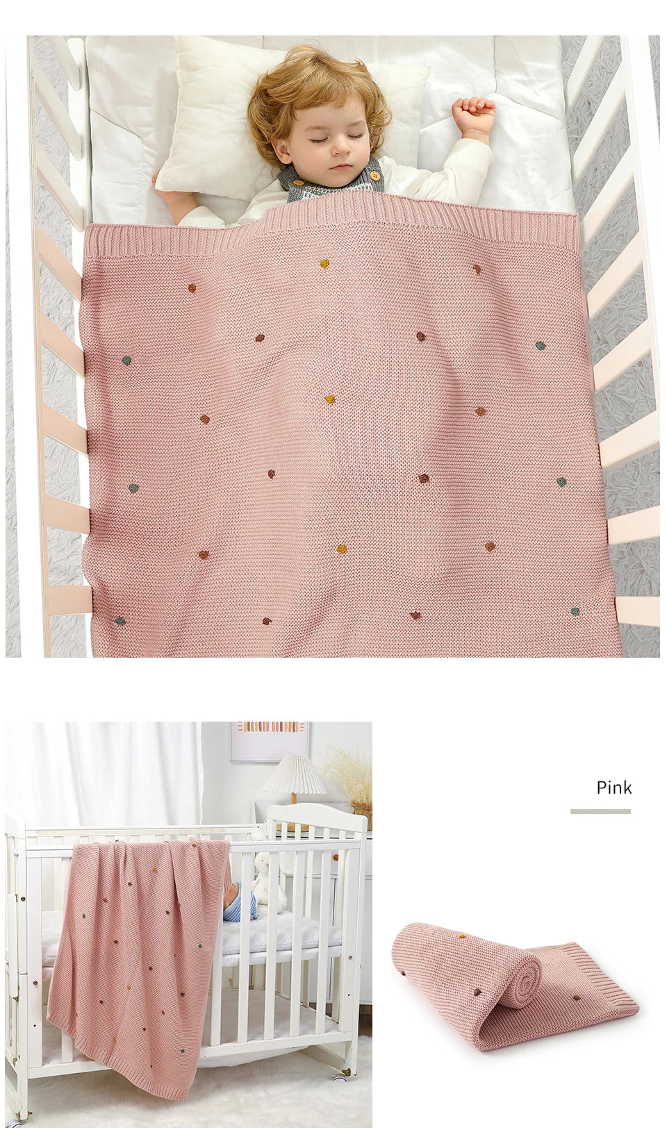 Newborn Baby Blankets 90*70cm Knitted Infant Kids Boys Girls Ultra-Soft Cotton Muslin Swaddle Wrap Stuff Toddler Comforter Sheet