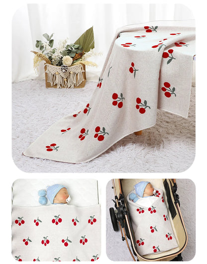 Baby Blanket Newborn Knitted Month Stroller Bedding Swaddle Wrap Sleepsack Stuff 90*70cm Toddler Infant Boys Girls Carseat Cover